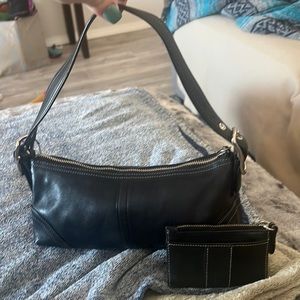 Vintage coach shoulder bag and mini wallet